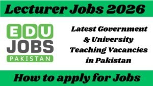 Lecturer Jobs 2026